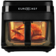 EUROCHEF 6.5L Air Fryer Electric Digital Airfryer 360 Glass Bowl Cooker Black