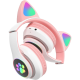 Polaroid Foldable RGB Wireless Kids Over-Ear Headphones (Pink)