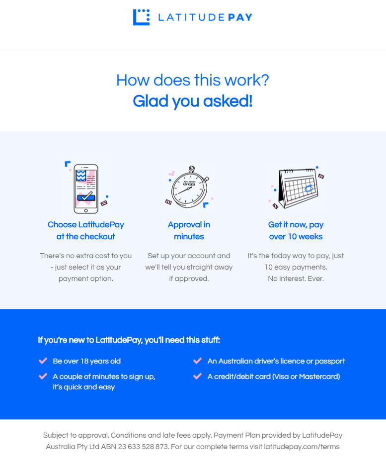 Lattitude Pay on Buy Today Pay Later